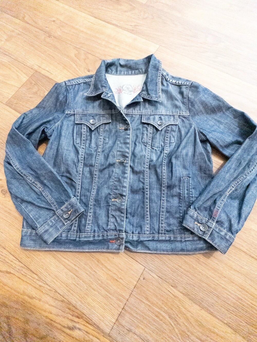 Gap 1969 Womens XL Denim Jacket Blue Cotton Snap Front Fall 2008 Vintage